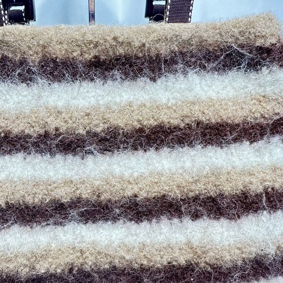 Artisan Wool Handbag Purse Removable Flowers pins Wooden handle Cottage artsy - Picture 14 of 16